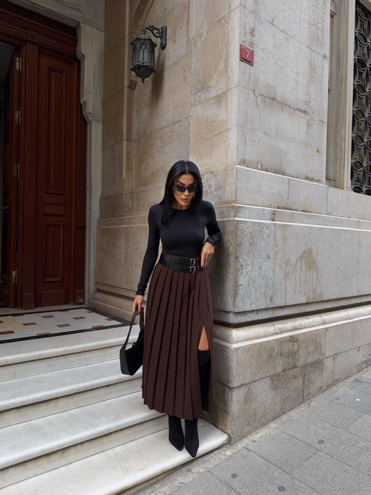 Дамска елегантна плисирана пола „Chic Pleats“