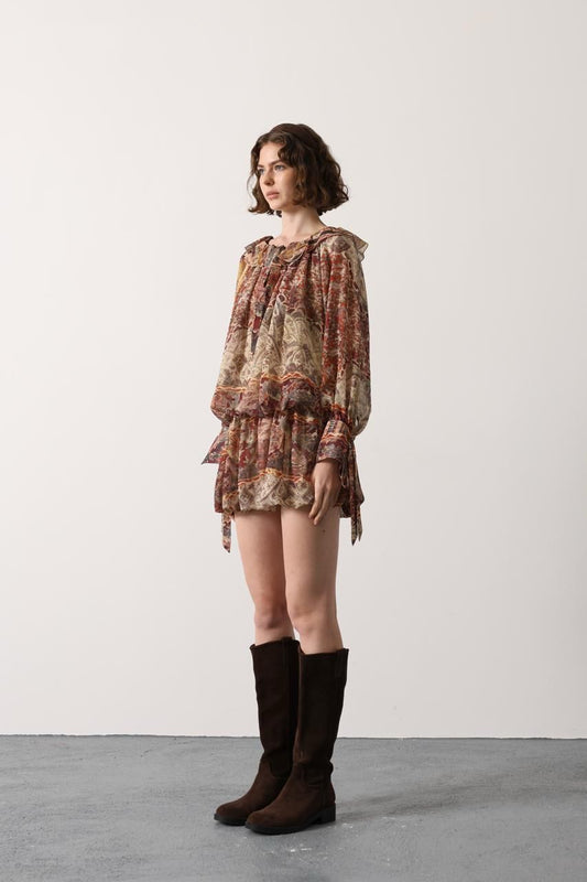 Дамска кьса шарена рокля "Multicolor dress"