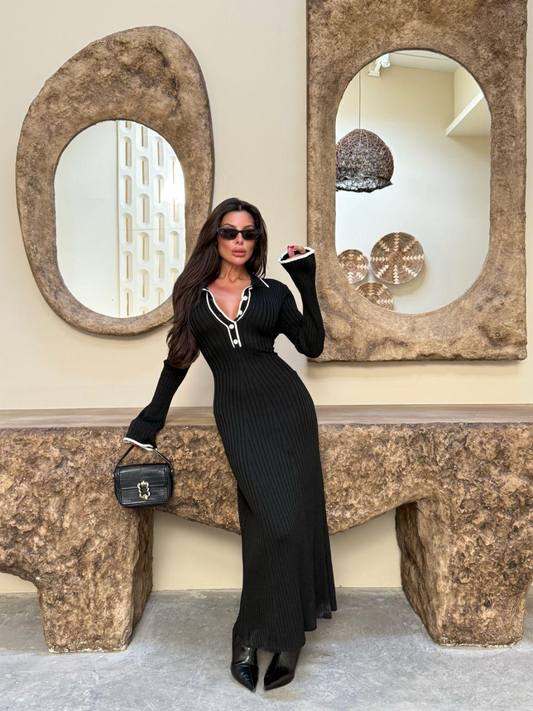 Дълга прилепнала дамска рокля