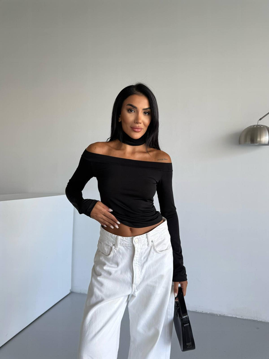 Дамска блуза по тялото с дълъг ръкав