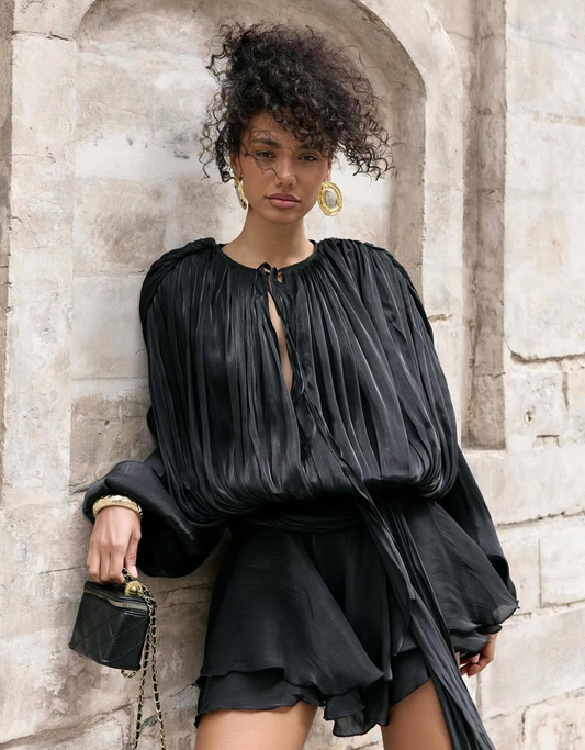 Дамски комплект - рокля с къси панталони