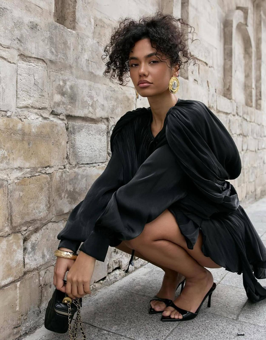 Дамски комплект - рокля с къси панталони