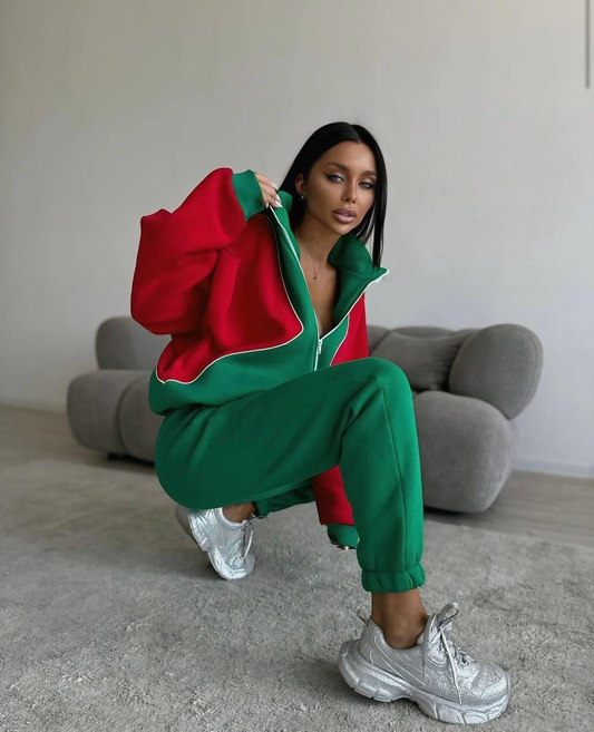 Плътен спортен дамски комплект от две части