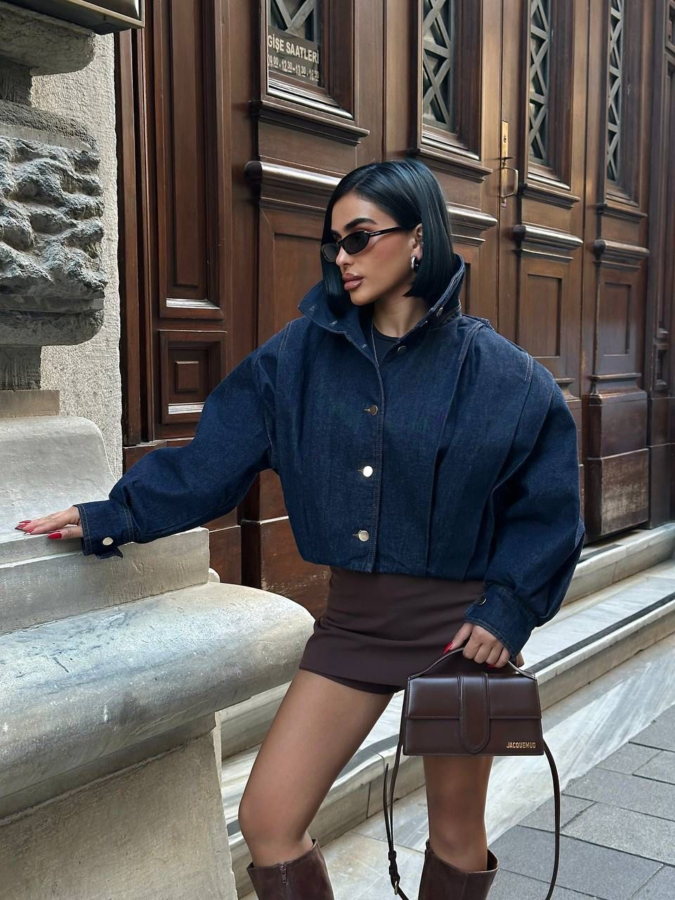 Дамско дънково яке