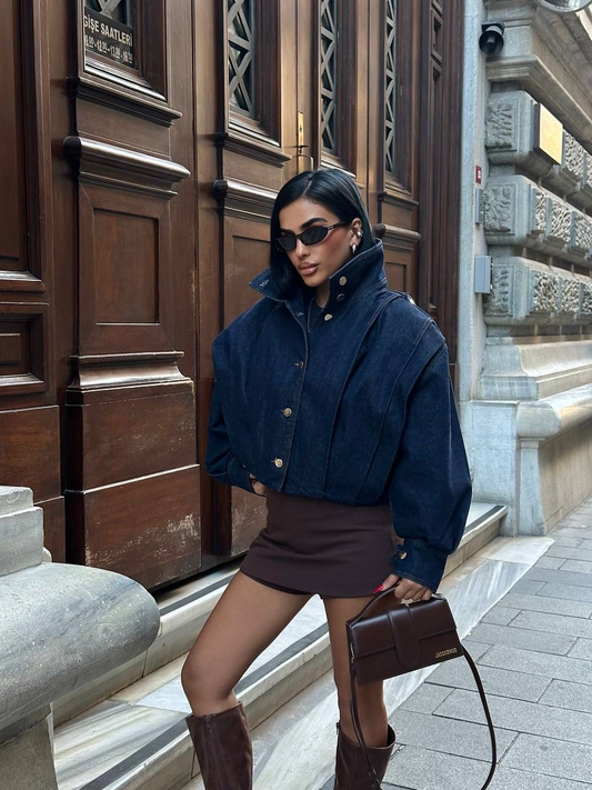 Дамско дънково яке