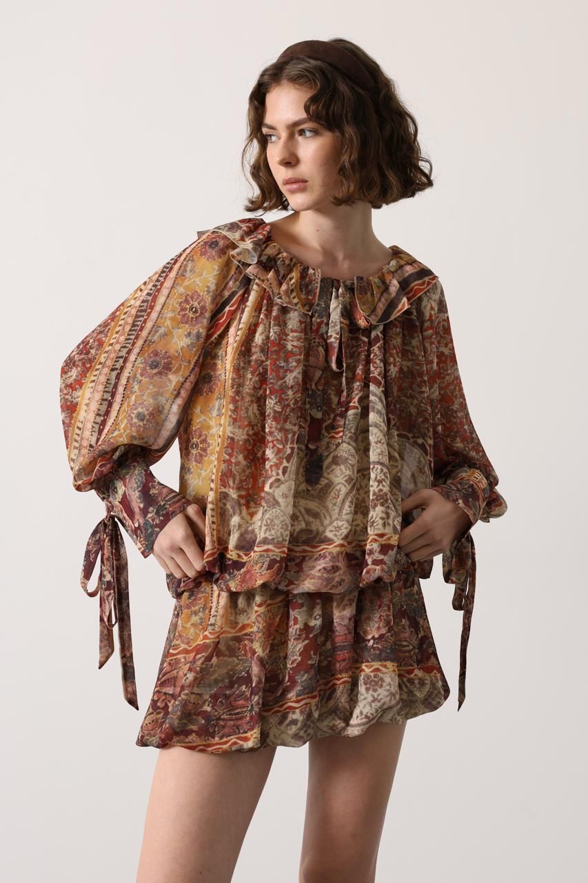 Дамска кьса шарена рокля "Multicolor dress"