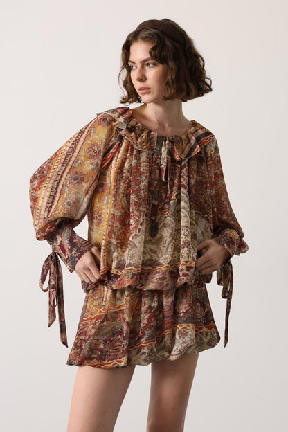 Дамска кьса шарена рокля "Multicolor dress"
