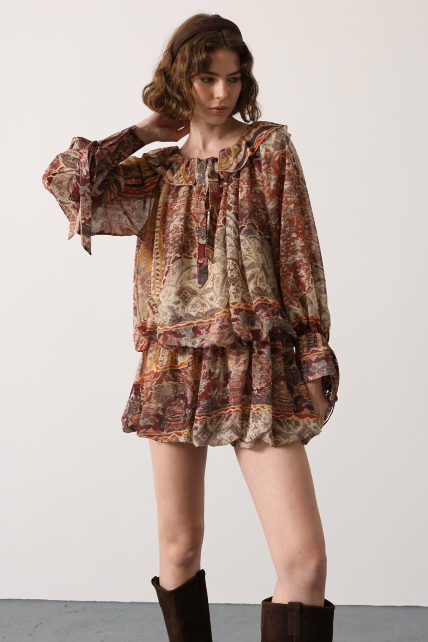 Дамска кьса шарена рокля "Multicolor dress"