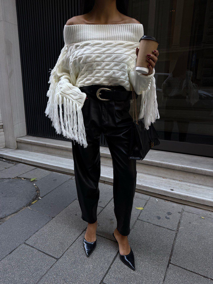 Дамски пуловер „Statement Sleeves“