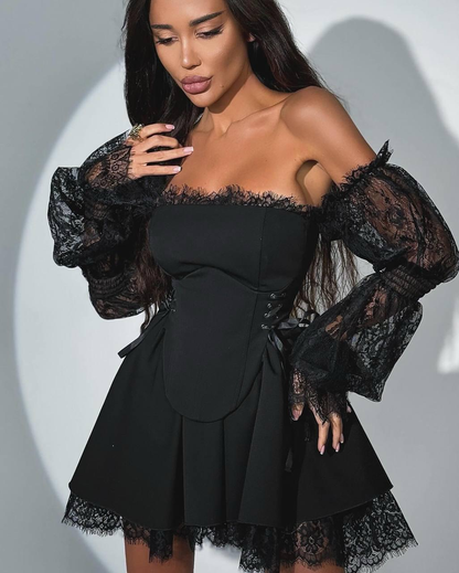 Дамска елегантна рокля „Lace Elegance“