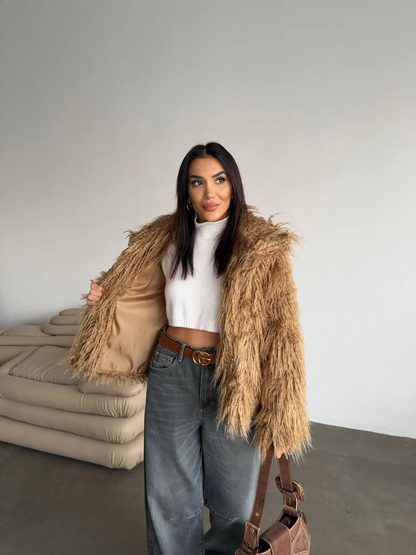 Дамско късо палто „Soft Luxe“