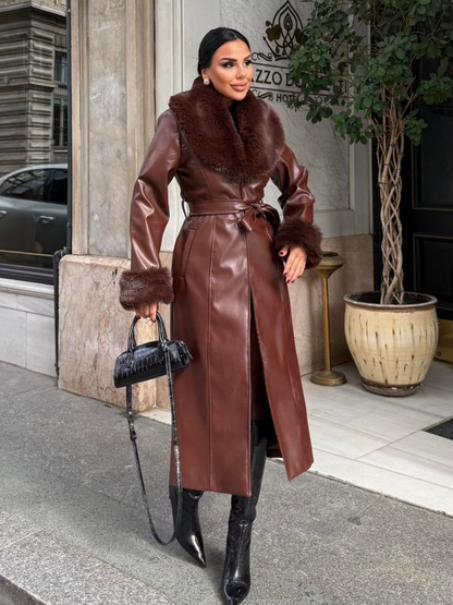 Дамско елегантно палто „Faux Elegance“