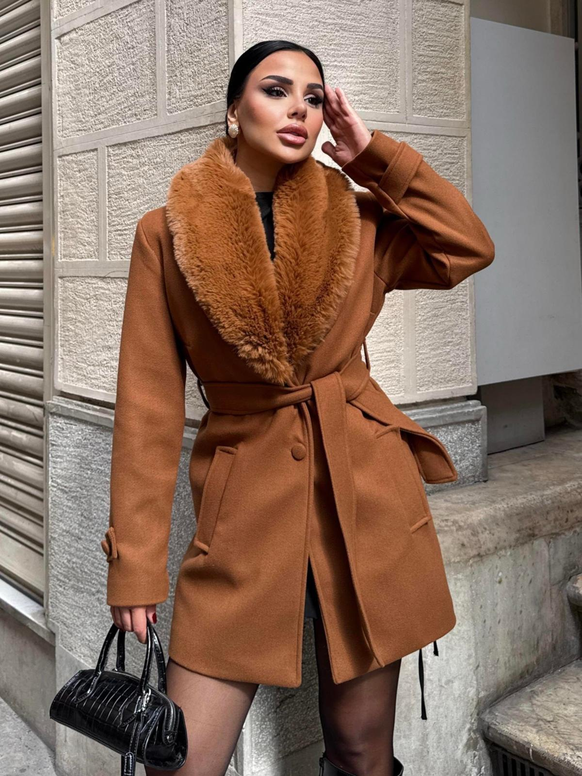 Дамско елегантно палто „Luxe Collar“