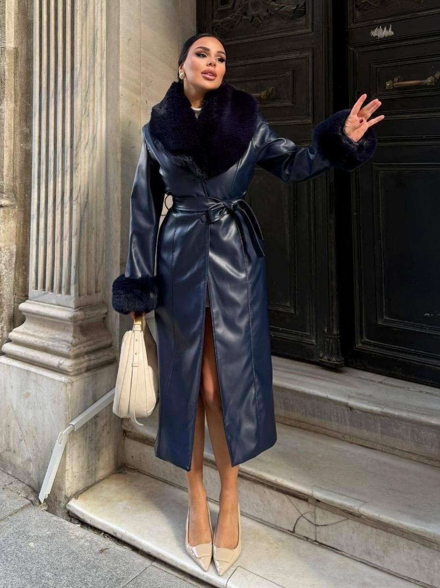 Дамско елегантно палто „Faux Elegance“