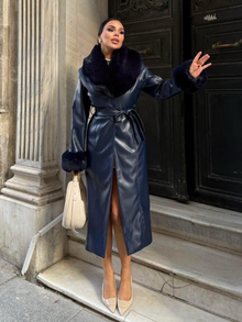 Дамско елегантно палто „Faux Elegance“