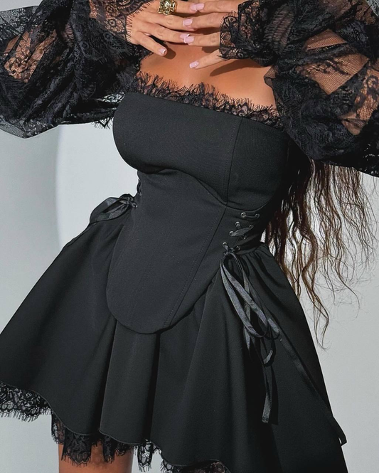 Дамска елегантна рокля „Lace Elegance“