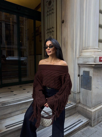 Дамски пуловер „Statement Sleeves“