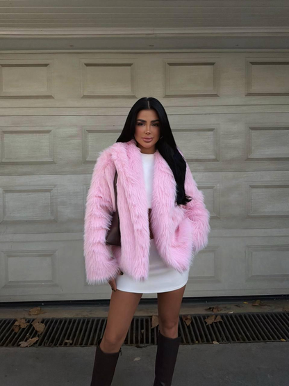 Дамско късо палто „Faux Luxe“