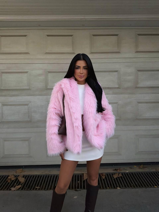 Дамско късо палто „Faux Luxe“