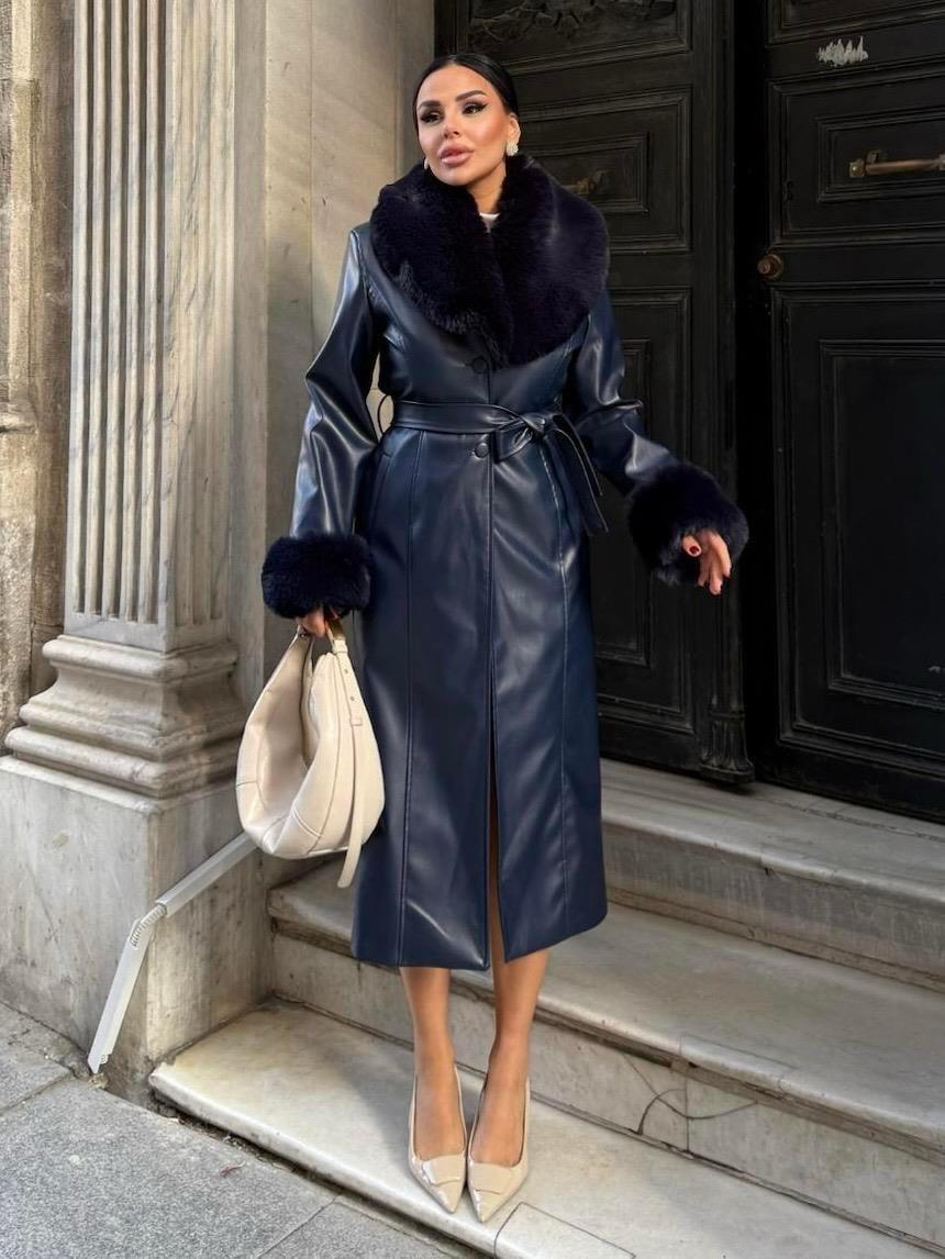 Дамско елегантно палто „Faux Elegance“