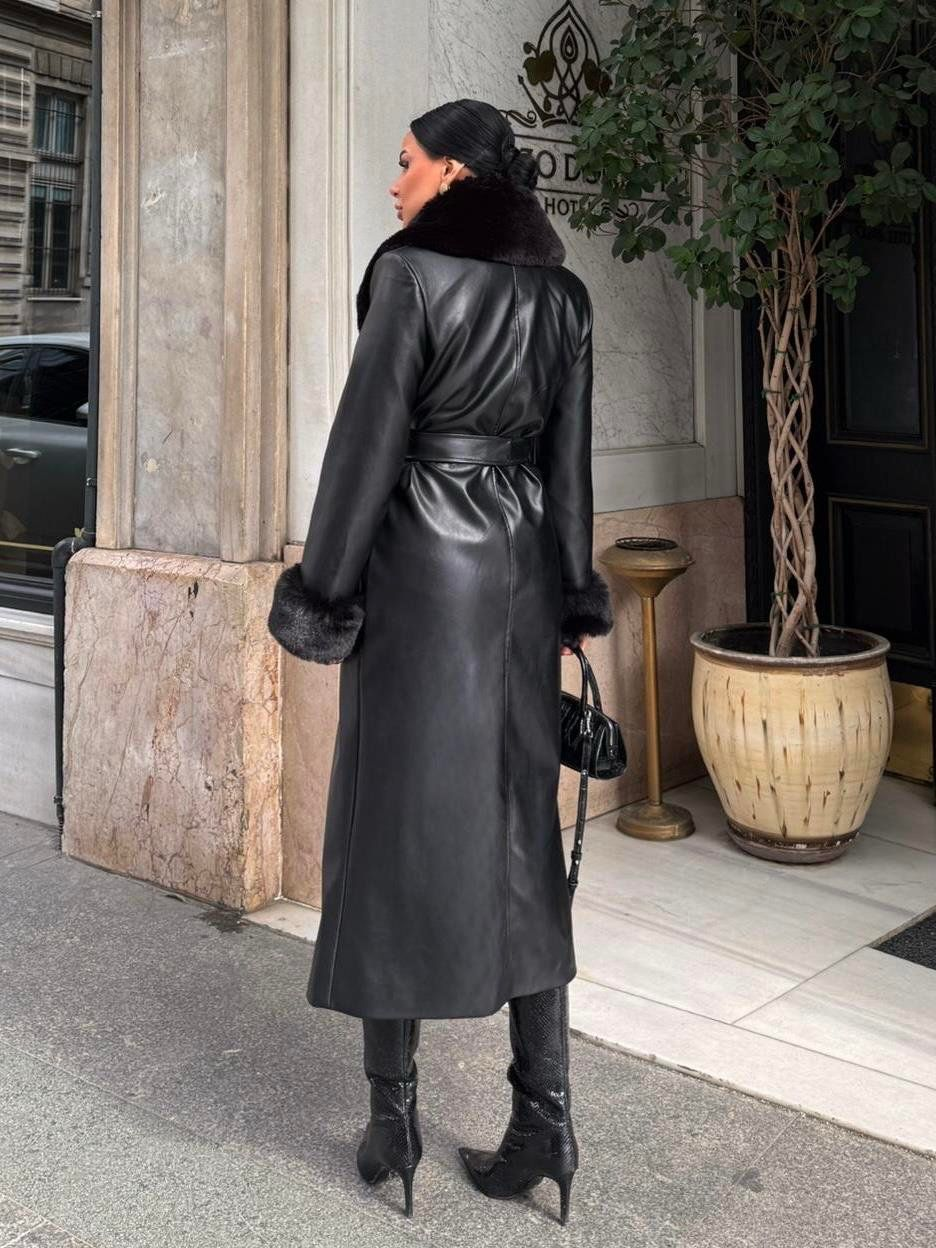 Дамско елегантно палто „Faux Elegance“
