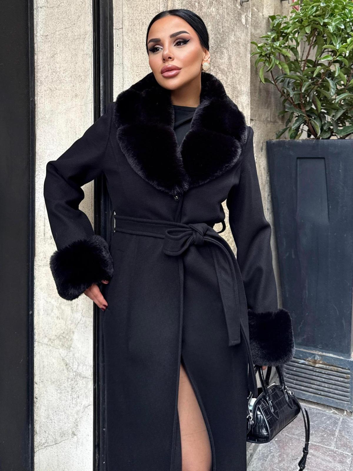 Дамско елегантно дълго палто „Luxury Touch“