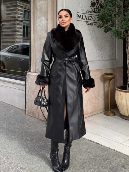 Дамско елегантно палто „Faux Elegance“