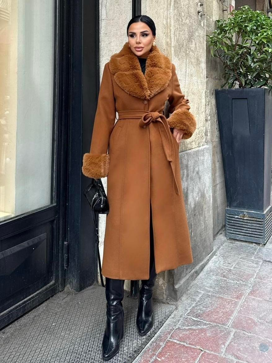 Дамско елегантно дълго палто „Luxury Touch“