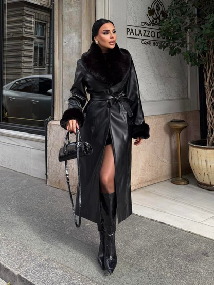 Дамско елегантно палто „Faux Elegance“