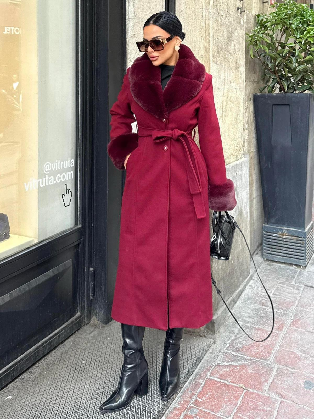 Дамско елегантно дълго палто „Luxury Touch“