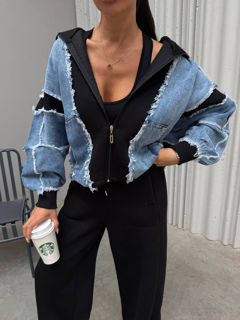 Дамски ежедневен комплект „Denim Vibes“