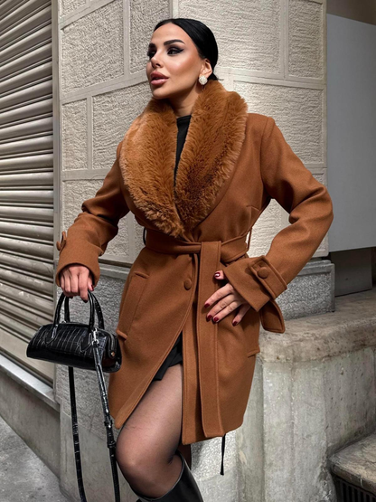 Дамско елегантно палто „Luxe Collar“