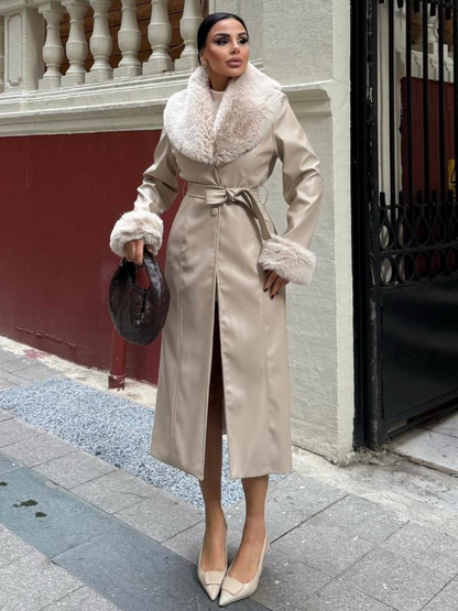 Дамско елегантно палто „Faux Elegance“
